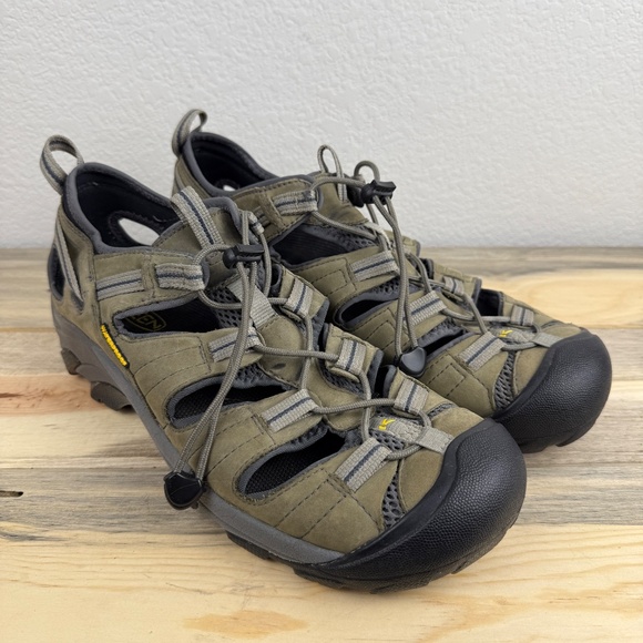 Keen Fisherman Men\'s Light Gray Sandal Leather Size 10.5 main image 6